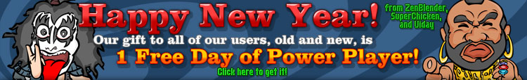 New Years 2009 Promotion: Get 1 Free Day of Power Player!